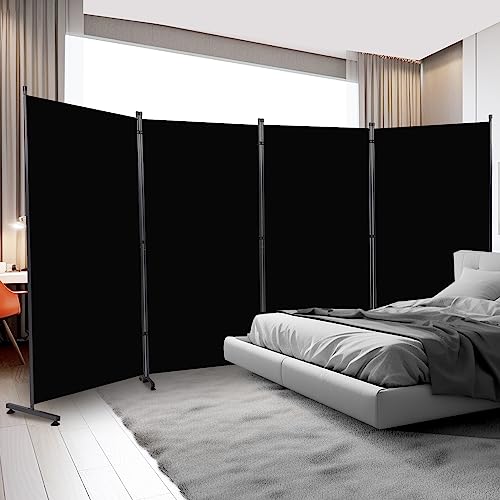 Black 3 Panel Fabric Room Divider M240950