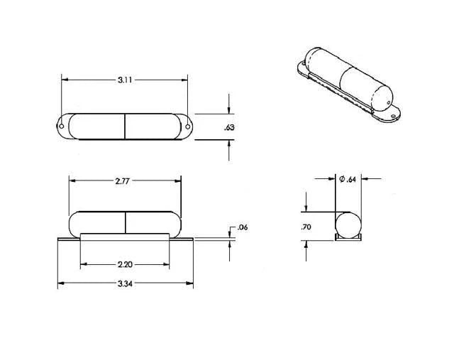 Lipstick Tube Strat Neck Pickup T27065