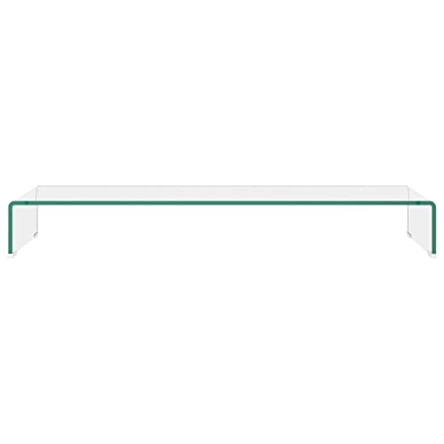 Clear Glass TV Stand 39.4"x11.8"x5.1" A28693
