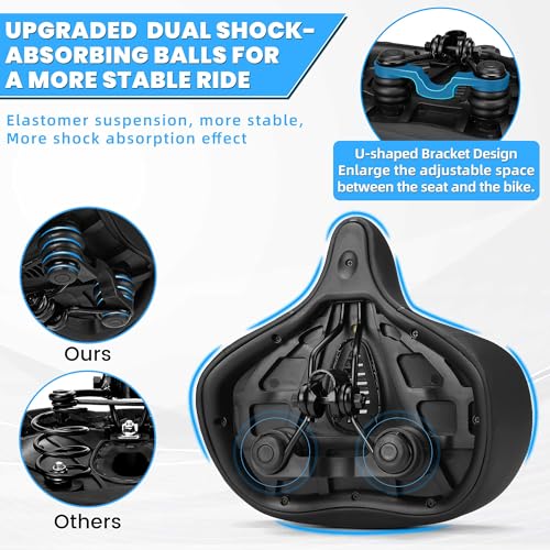 Oversized Extra Wide Bicycle Seat Cushion S374
