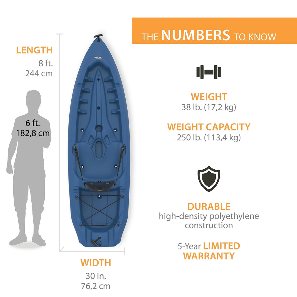 Red 8 ft Sit-on-Top Kayak W368