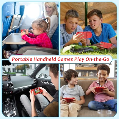 Handheld Game Console with 258 Video Games & 3 Cartridges, 3.0'' Screen V442