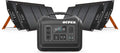 1488Wh 1800W Portable Power Station with 400W Solar Panel, LiFePO4 Battery Pack 3 AC Outlets Y917767