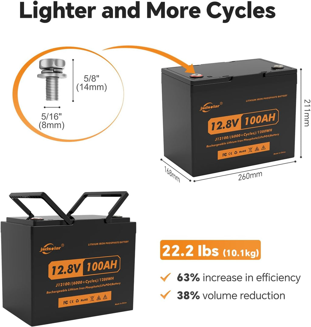 12V 100Ah Lithium LiFePO4 Battery Pack with 100A BMS F45804
