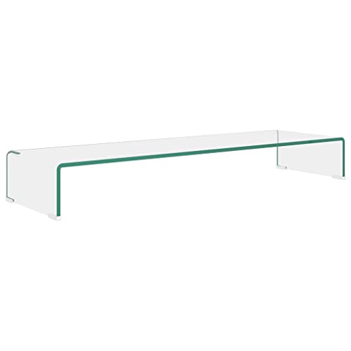 Clear Glass TV Stand 39.4"x11.8"x5.1" A28693