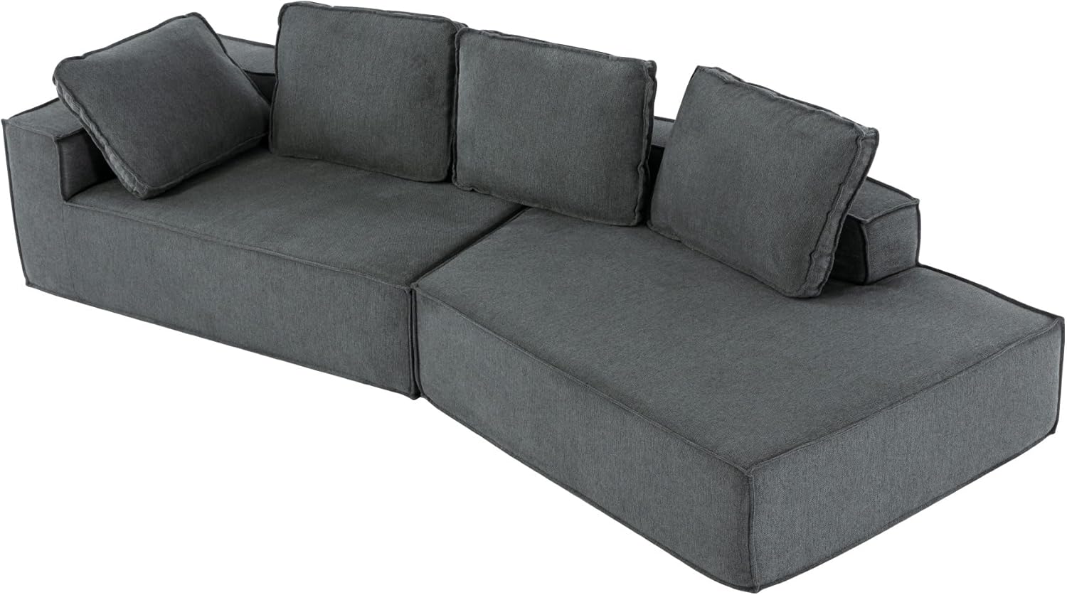 Grey Chaise Lounge Sofa Sleeper Sofa L29184