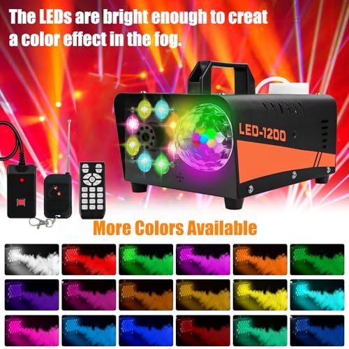 1200W Black Fog Machine with Wireless Remote Control E73769