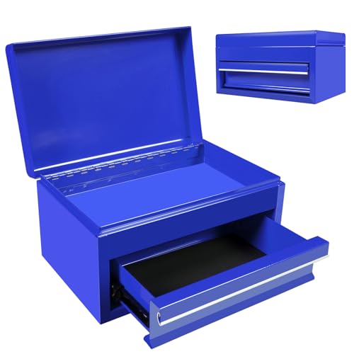 Black 10" Mini Portable Steel Tool Box with Drawer B4709