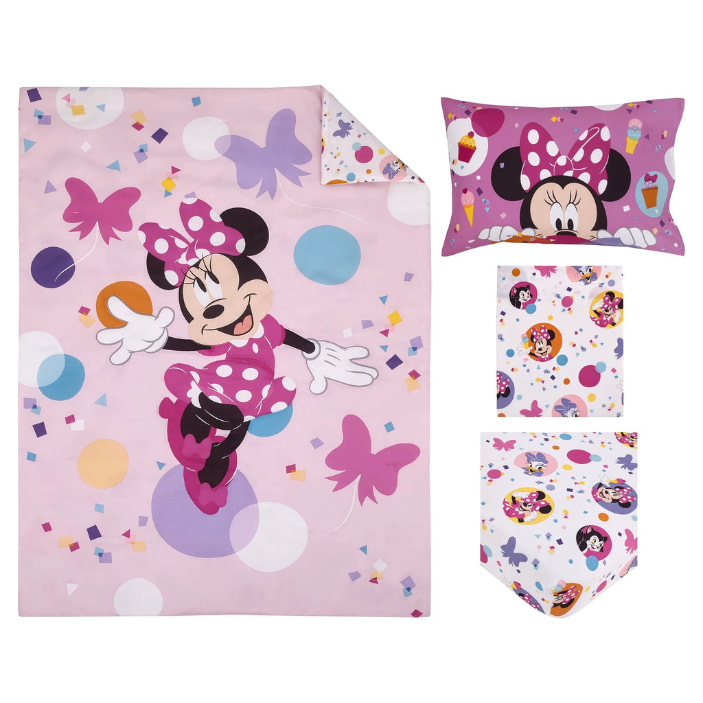 4-Piece Pink Lavender Toddler Bedding V1705