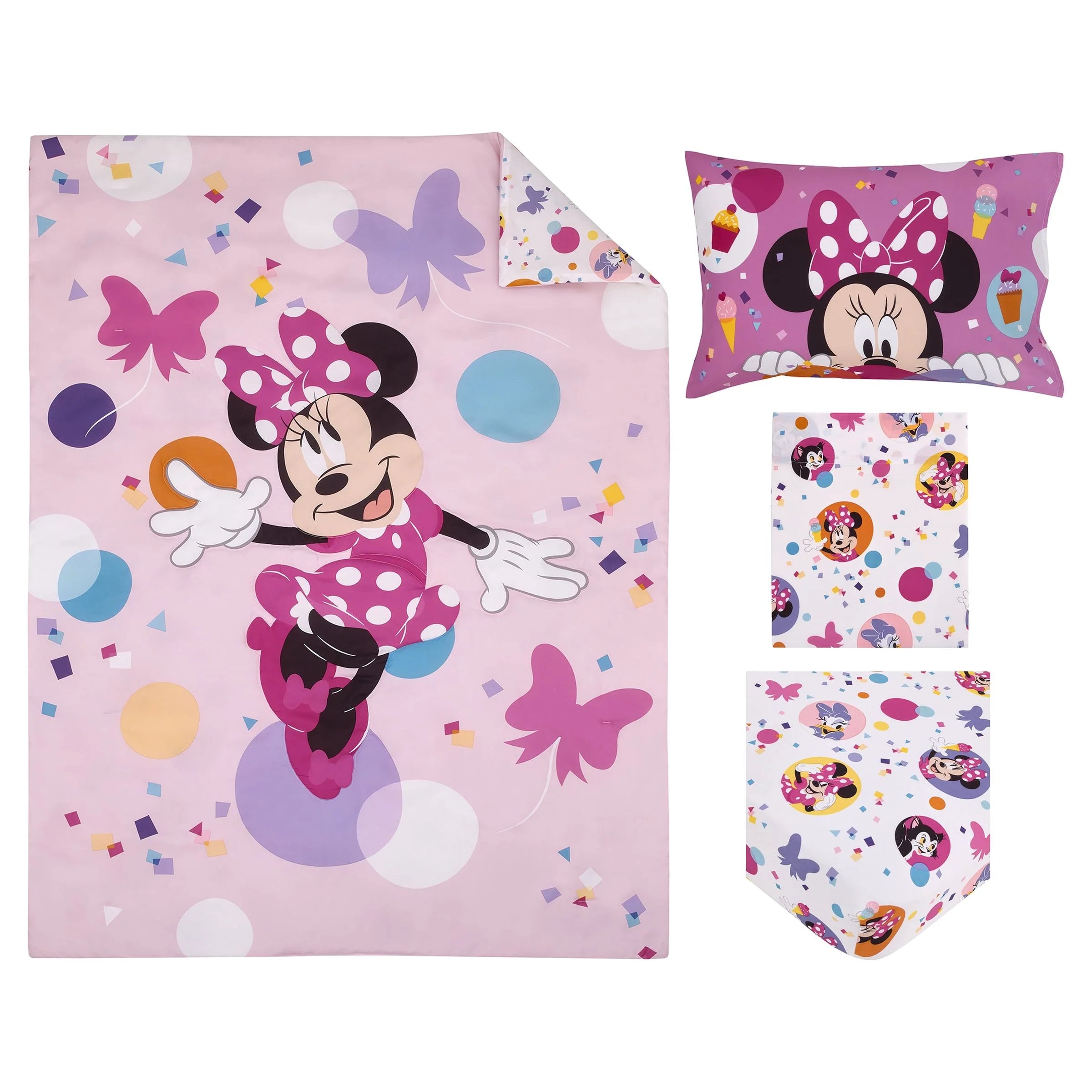 4-Piece Pink Lavender Toddler Bedding V1705