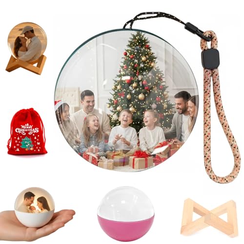 2.7" White 3D Crystal Ball Christmas Ornament S253521