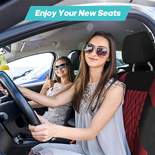Gray Cloth Full Set Car Seat Covers X50421