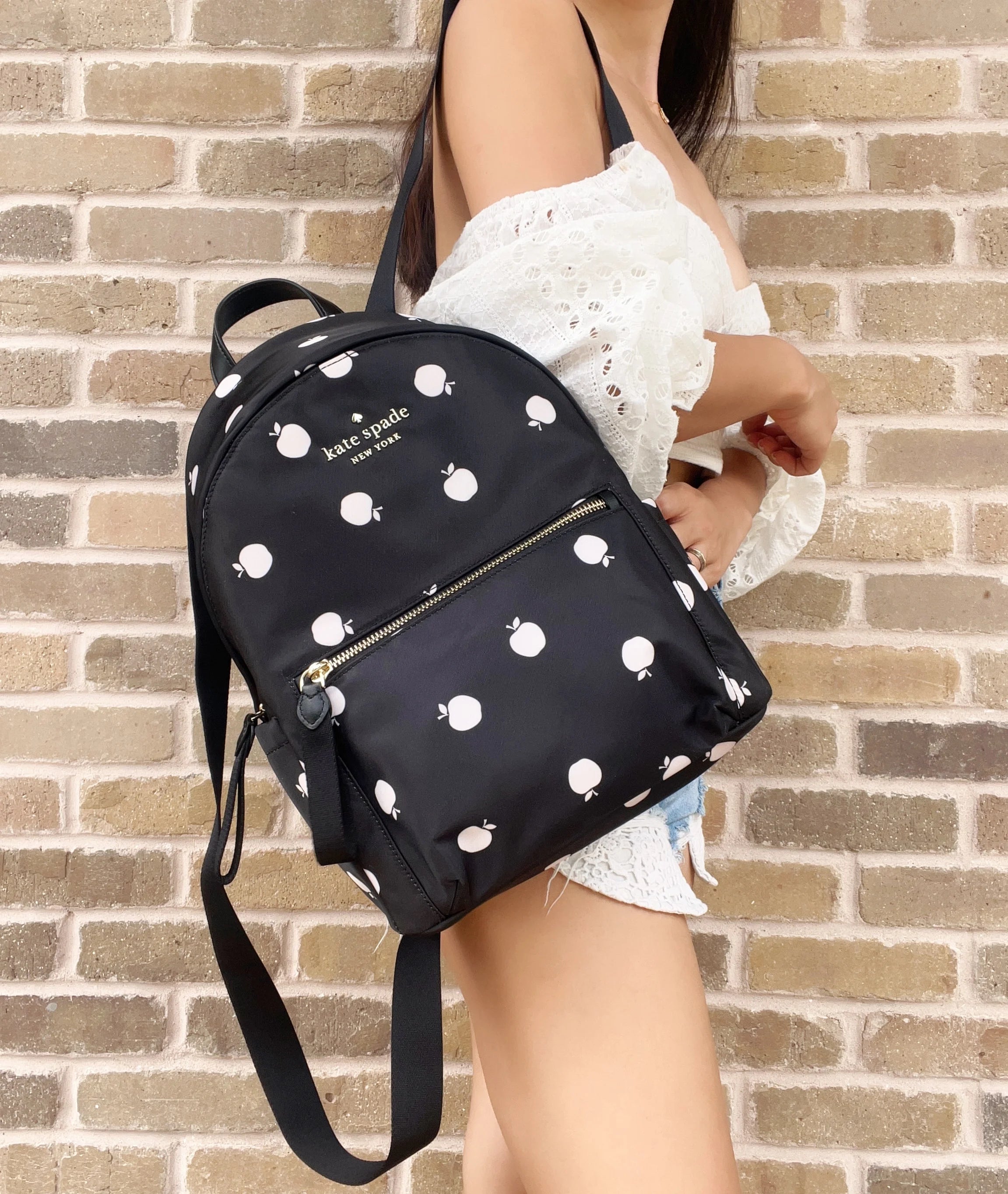 Black Multi Nylon Backpack Q85708