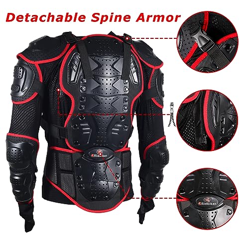 Motorcycle Jacket with Full Body Armor Chest Protection T71210