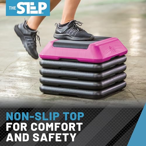 Adjustable High Step Aerobic Platform with 4 Risers S6601