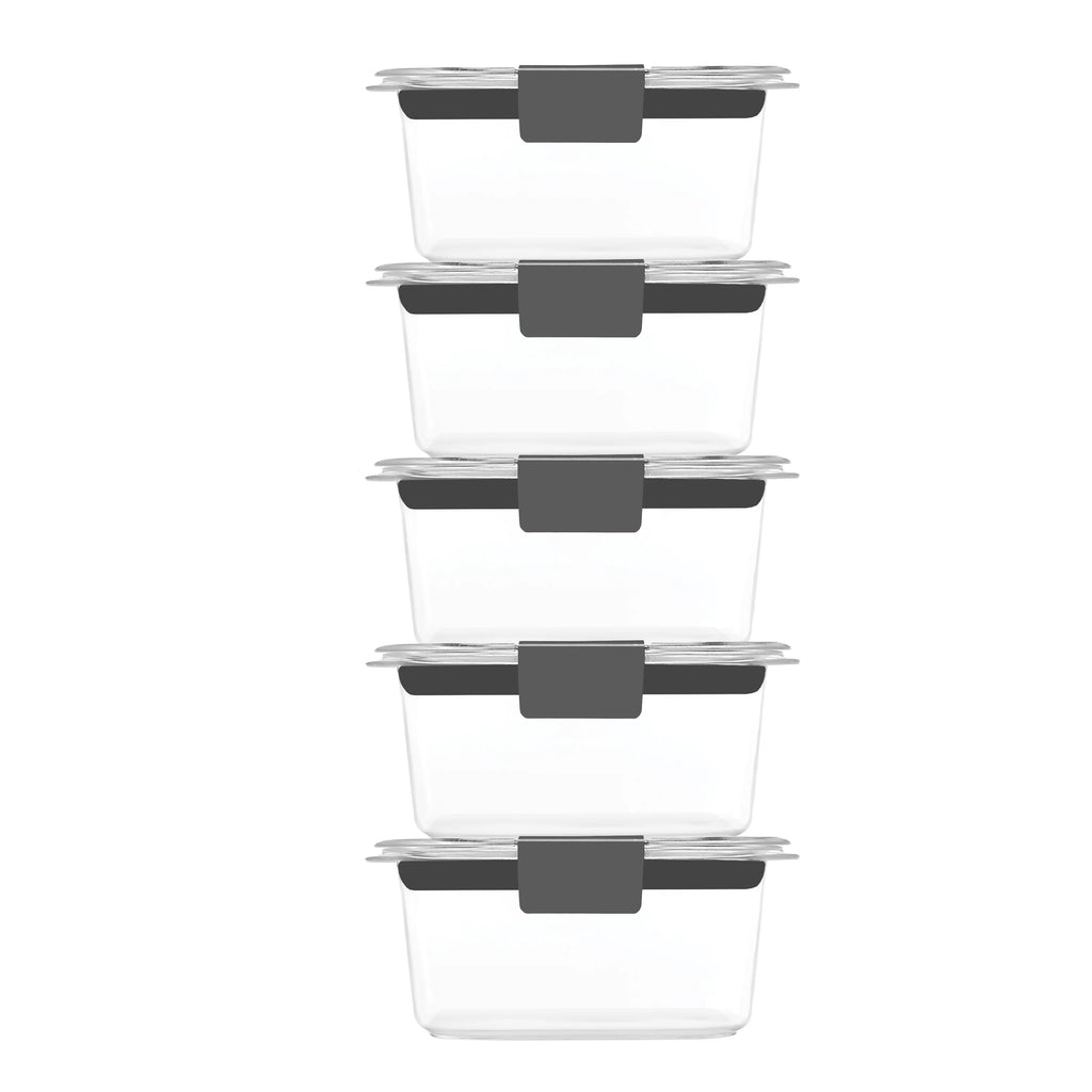 Set of 5 Clear Tritan Food Storage Containers, 1.3 Cup Q363