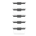 Set of 5 Clear Tritan Food Storage Containers, 1.3 Cup Q363