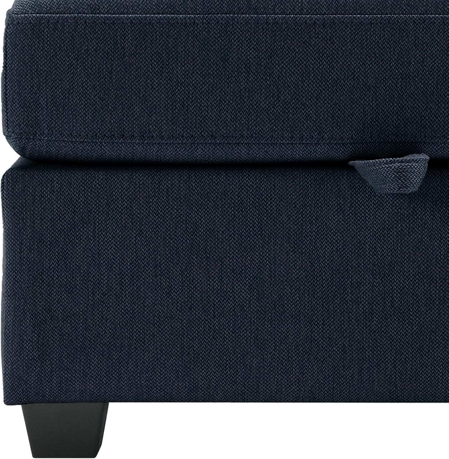 Blue 2 Seater Sectional Sofa with Ottoman and Storage X83854