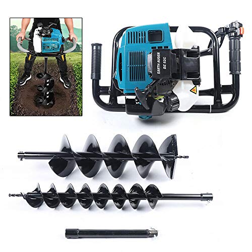 63cc Engine Post Hole Digger Earth Auger Borer T3432