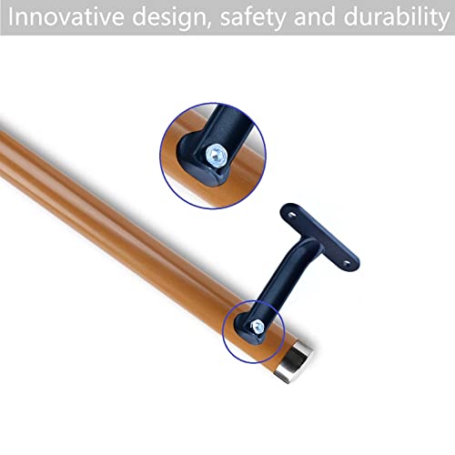 6.5Ft Wooden Non-Slip Wall Mounted Handrail Z36127