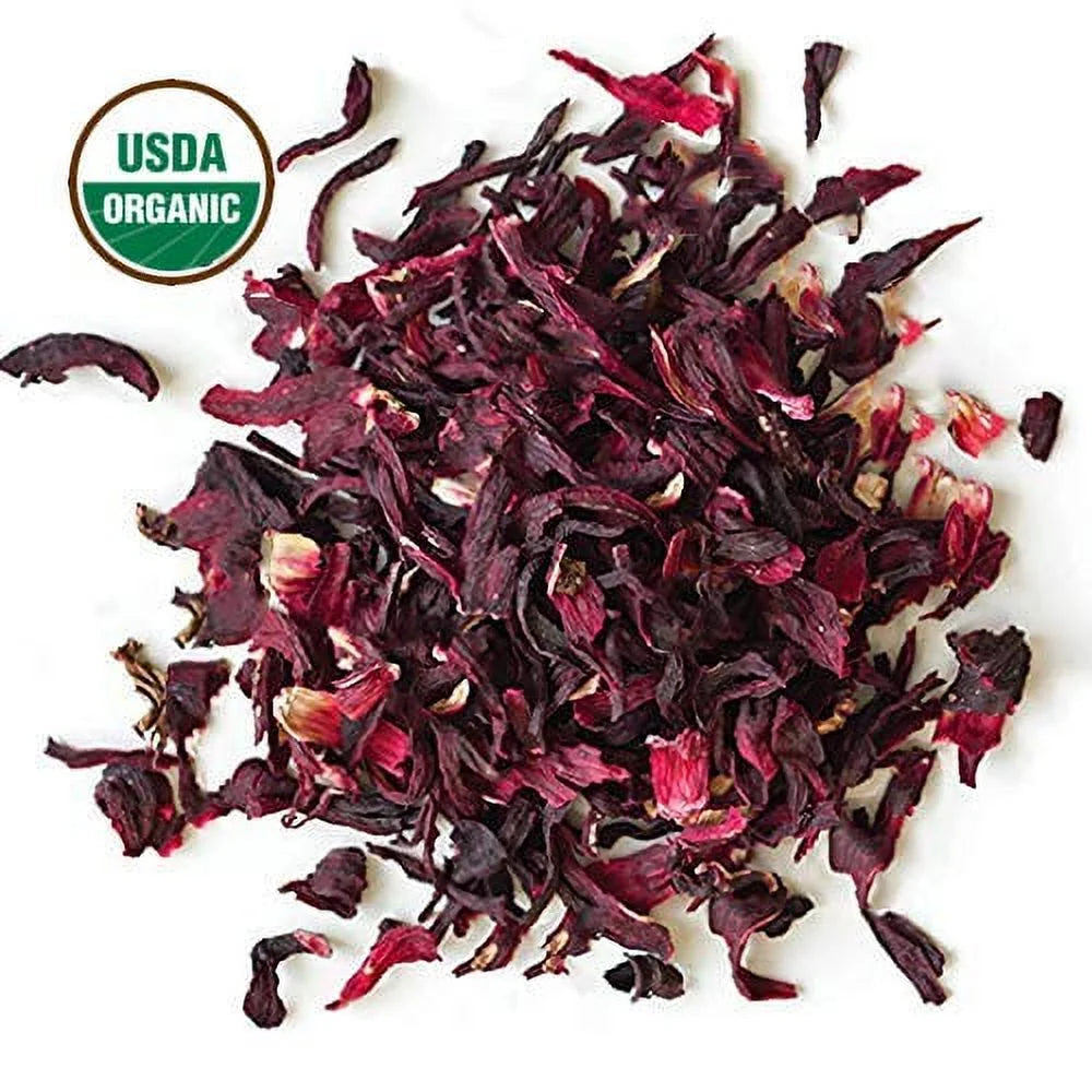 Organic Hibiscus flower Tea, cut & sifted 16 oz H5877