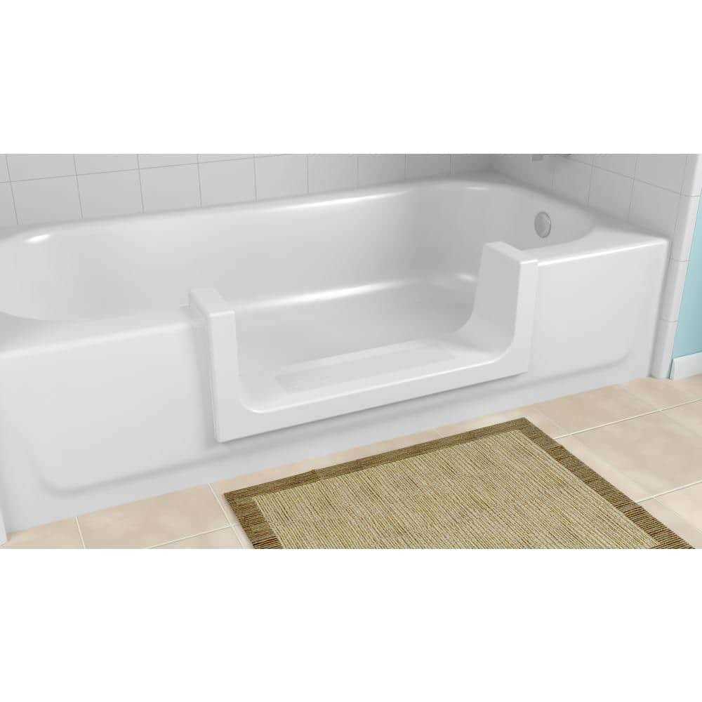 Wide White Step Bathtub Conversion Kit A870