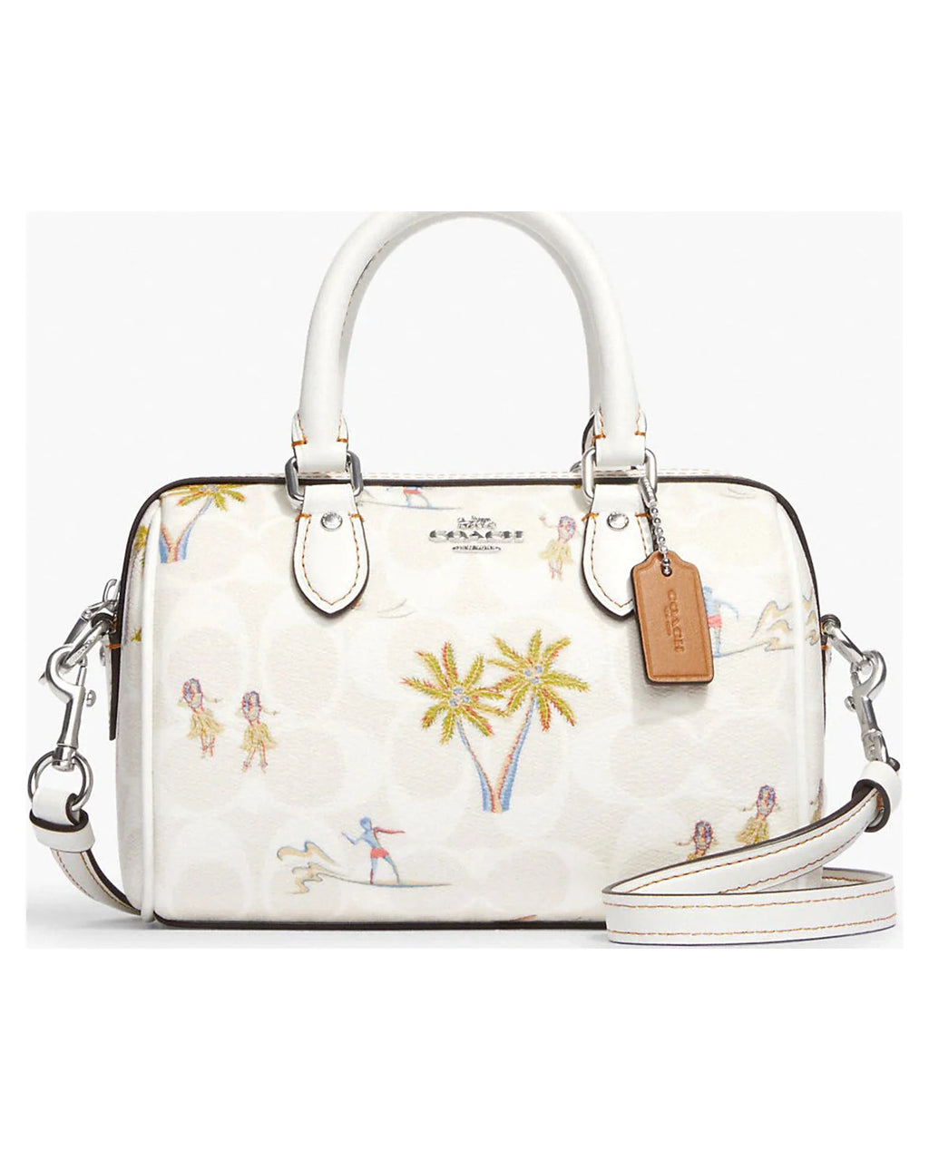 Mini Rowan Crossbody Bag In Signature Canvas With Hula Print A3110