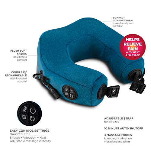 Travel Neck Pillow with Vibration Heat Shiatsu Massage H330