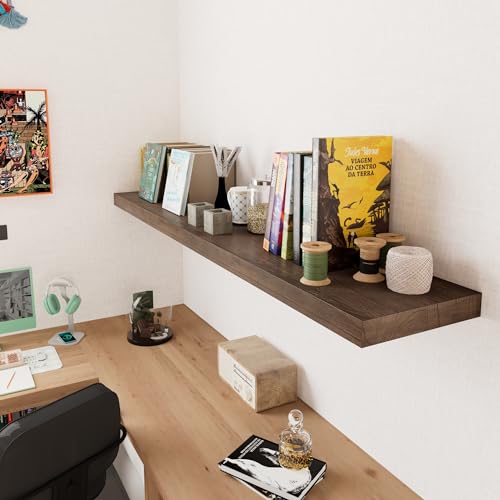 48 Inch Solid Wood Floating Shelves with Invisible Brackets F25508