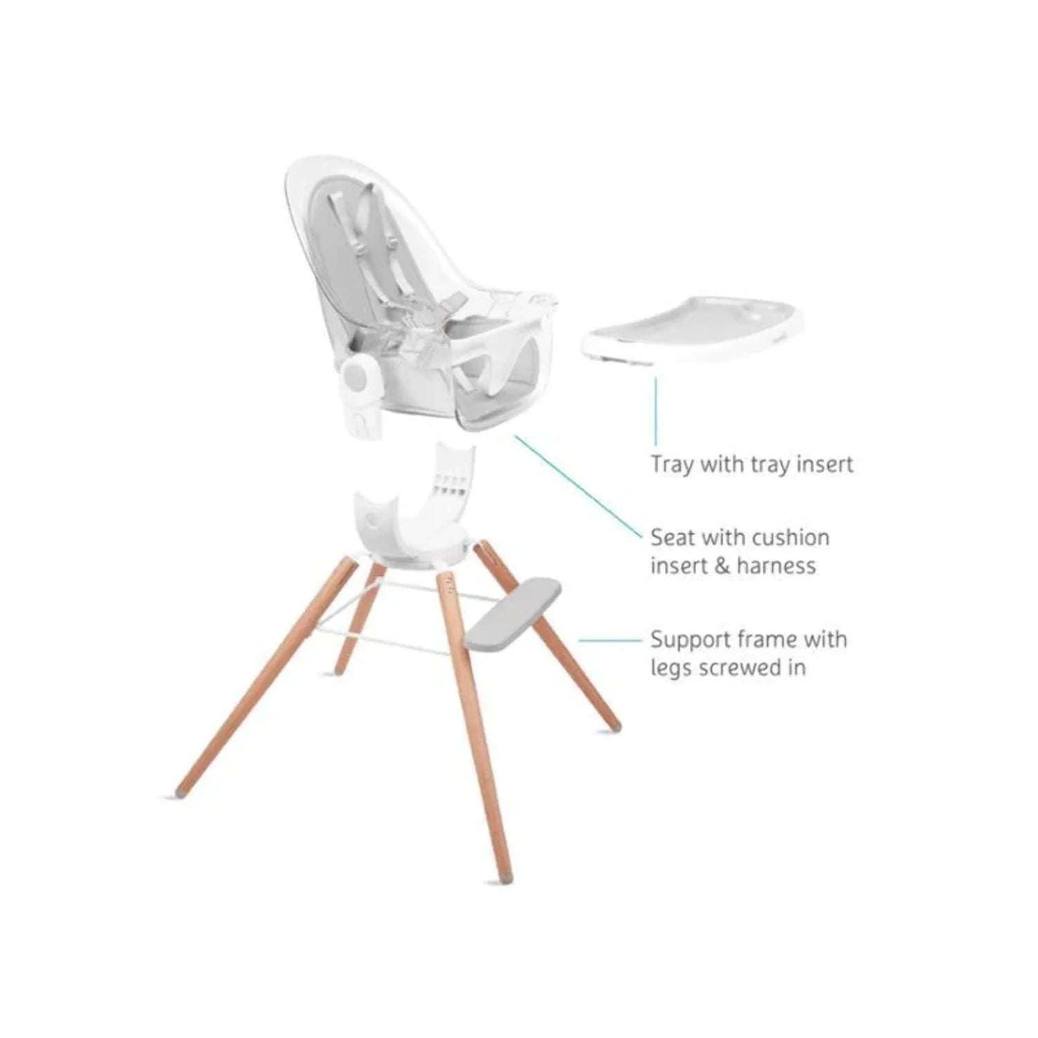 White Baby and Toddler High Chair D94395