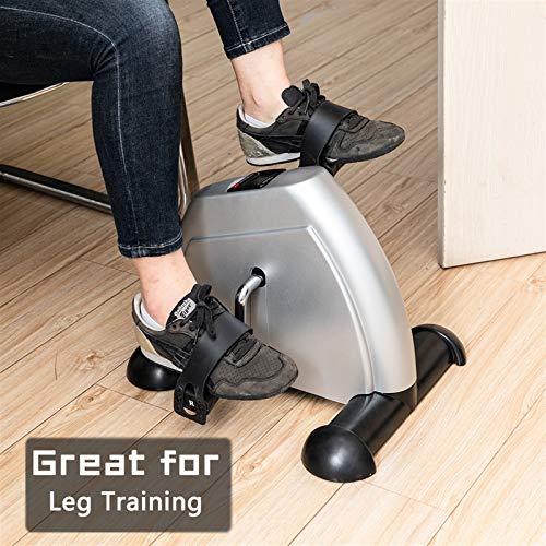 Silver Mini Cycle Exercise Bike with LCD Display I6048