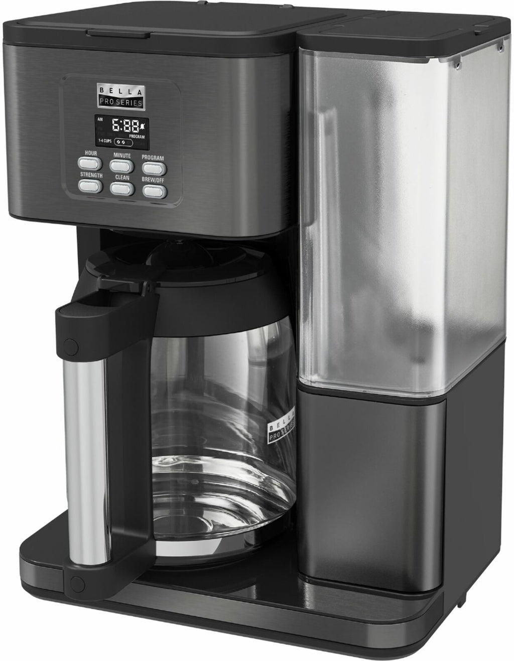 Black Stainless Steel Programmable Coffee Maker B297