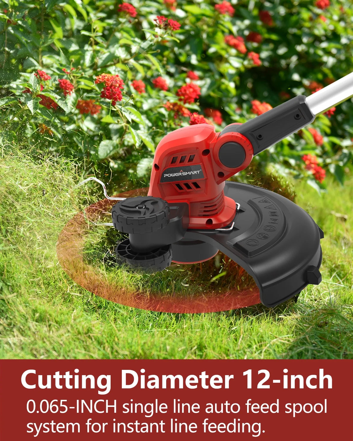 20V 12-inch Cordless String Trimmer with 2 Ah Battery and Charger Z125841