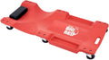 40" Plastic Rolling Garage Creeper with Padded Headrest and 6 Casters, Pack of 2 X5396