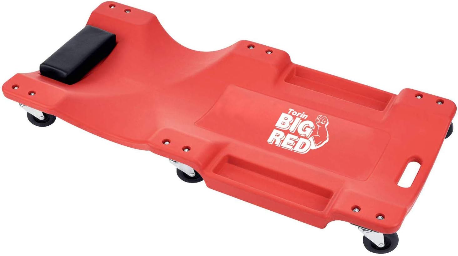 40" Plastic Rolling Garage Creeper with Padded Headrest and 6 Casters, Pack of 2 X5396