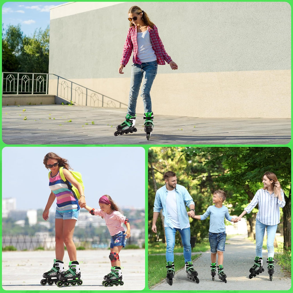 Adjustable Inline Skates with Full Light Up Wheels A366