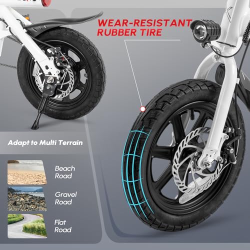 14" Folding Electric Bike 350W Motor 36V 6AH Battery W177