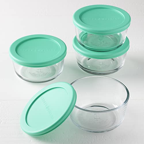 2 Cup Glass Storage Containers with Lids, Set of 4 G7444