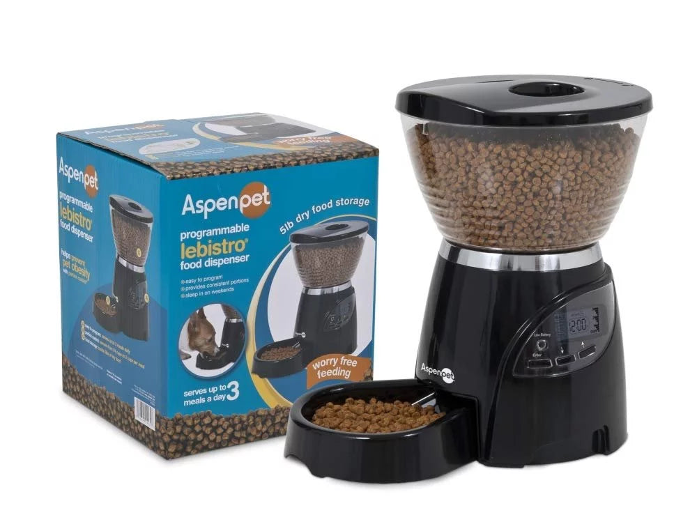 Programmable Dog and Cat Food Dispenser, 18 Cup Y524503