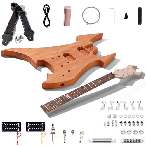 DIY Single Cut Electric Guitar Kit with Mahogany Body and Neck K6833