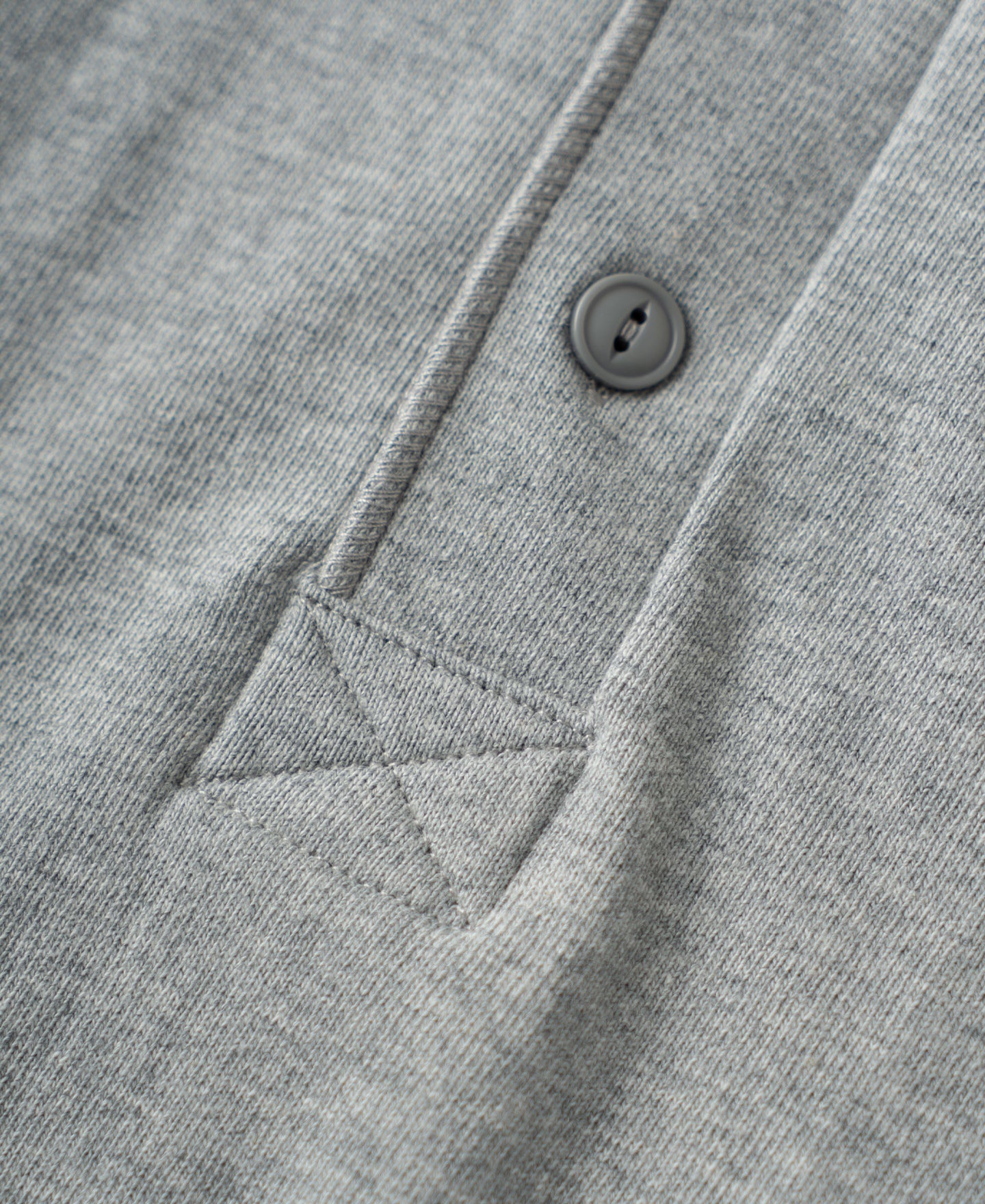 Heavyweight Cotton Tubular Short-Sleeve Henley Shirt