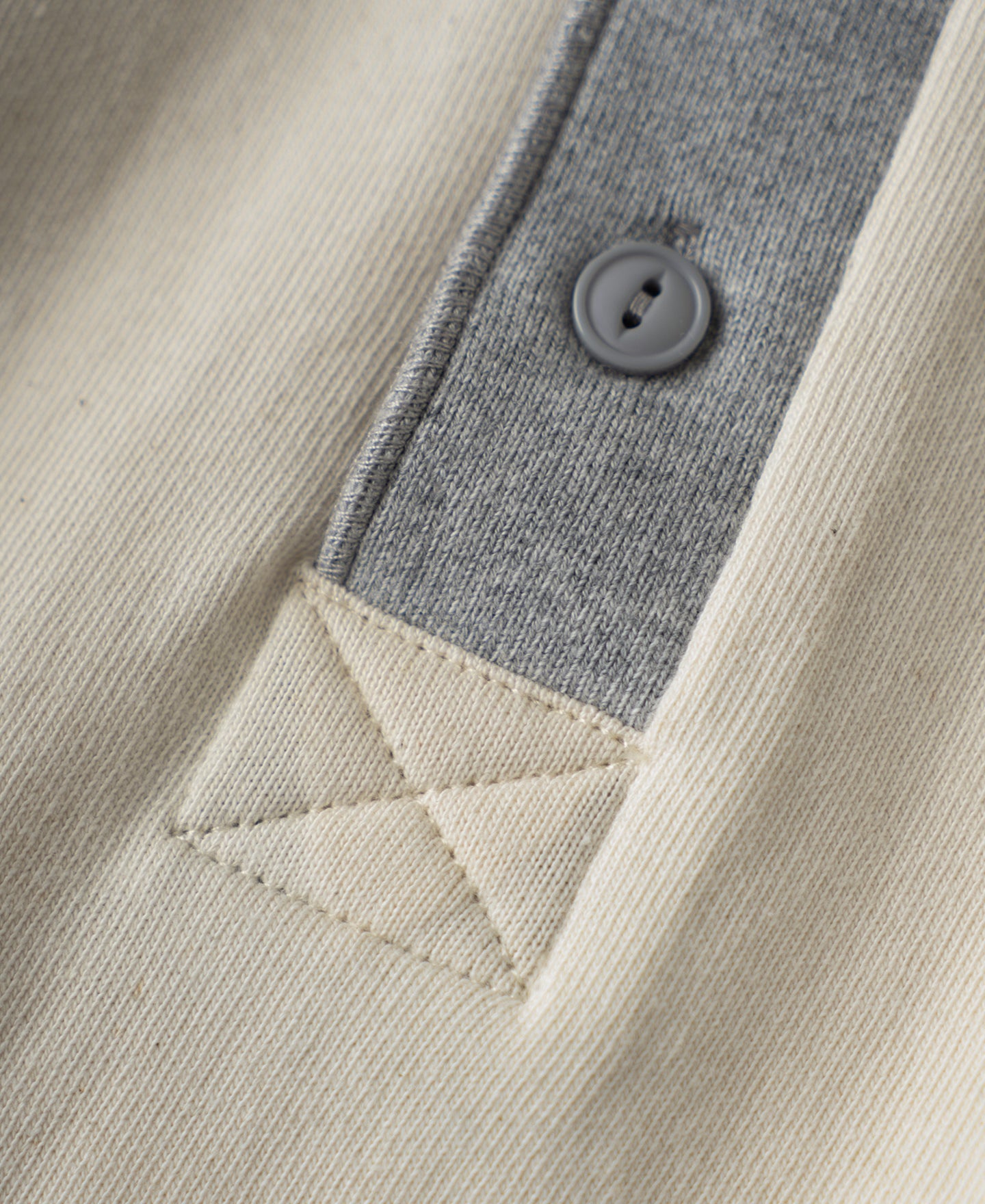 Heavyweight Cotton Tubular Short-Sleeve Henley Shirt