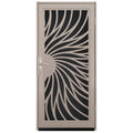 36 in. x 80 in. Tan Steel Security Door with Black Screen F4857