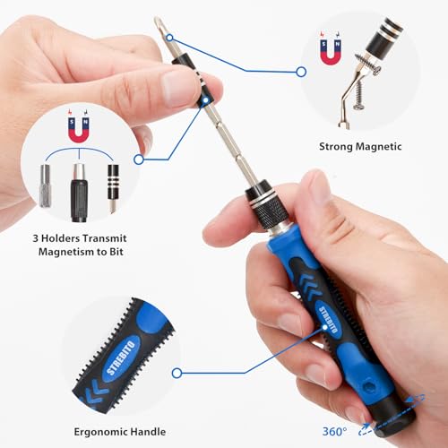 142-Piece Precision Screwdriver Set with 120 Bits Magnetic Repair Tool Kit H200664