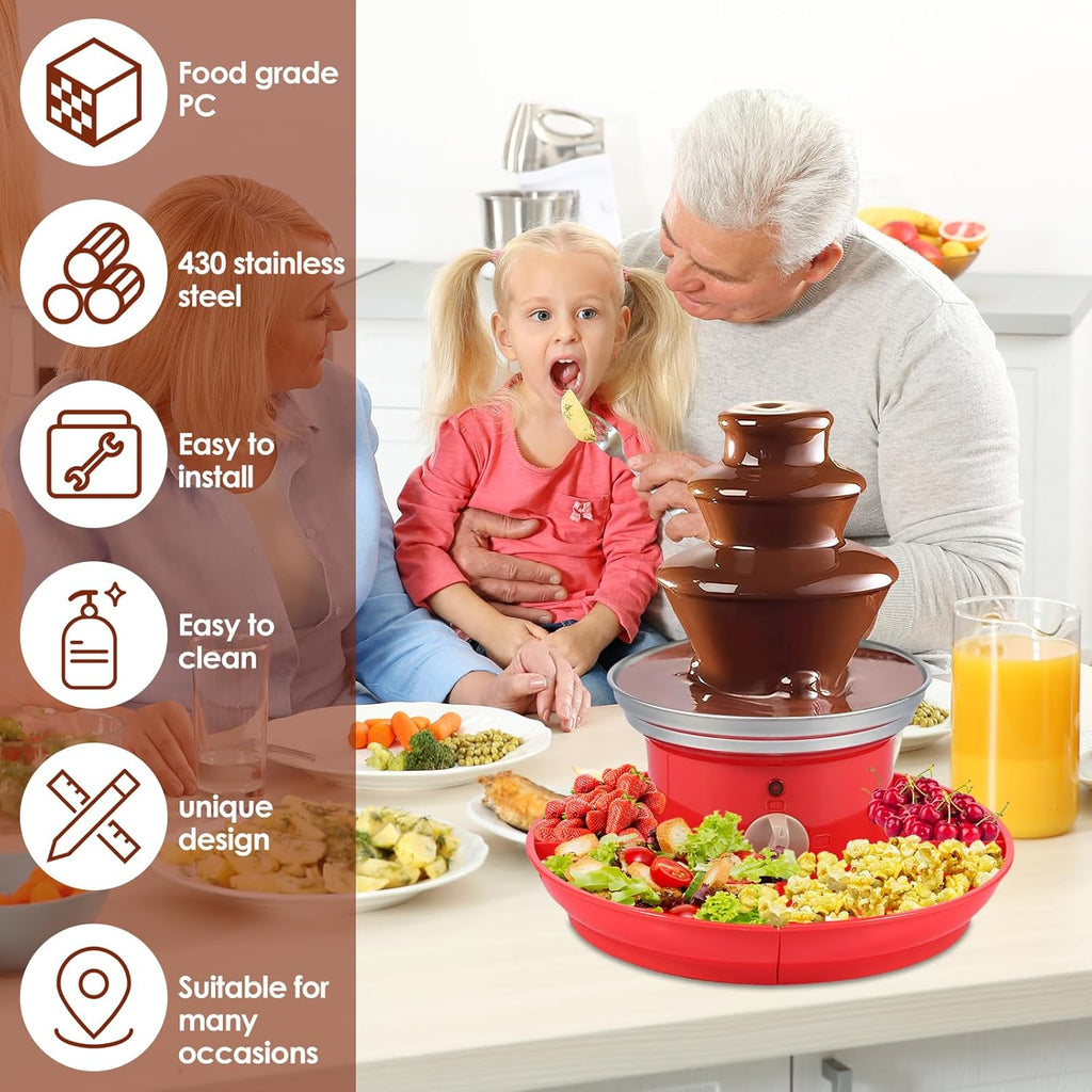 17oz Electric Chocolate Fountain Machine with Removal Serving Tray D641