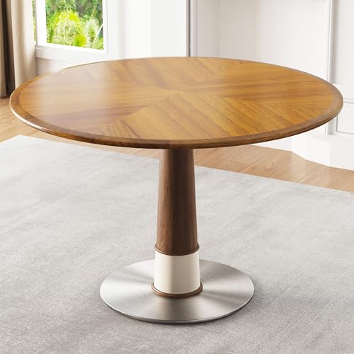 Walnut Round Wooden Dining Table 43.3" M83248
