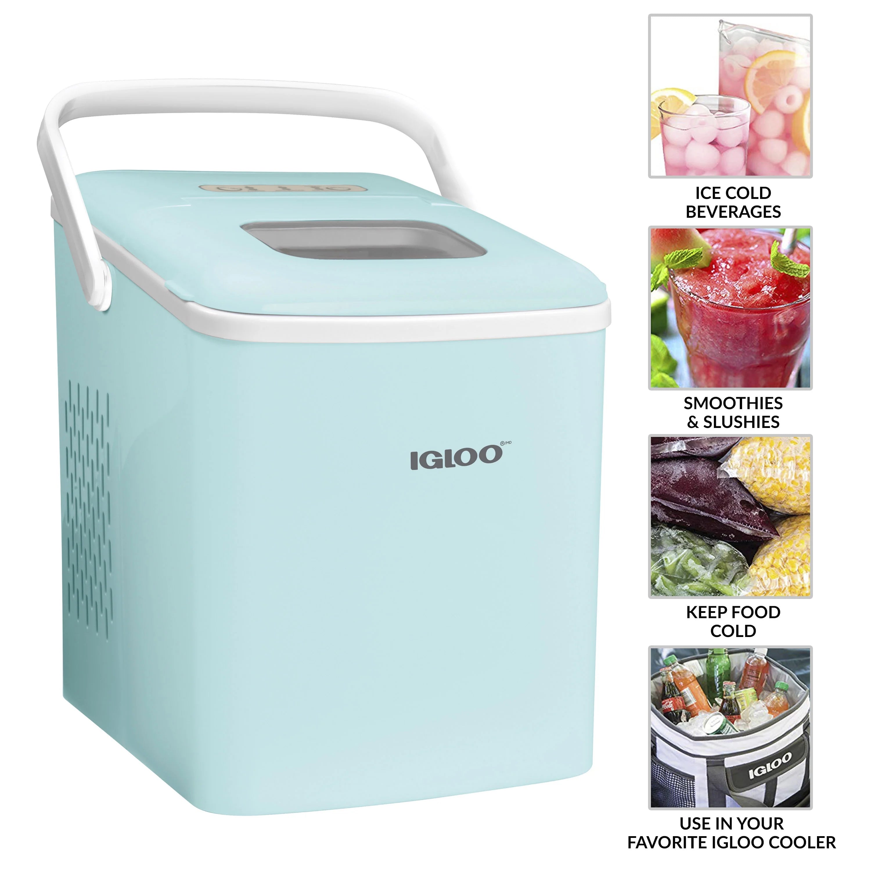 26-Pound Automatic Self-Cleaning Portable Countertop Ice Maker Machine, Aqua M567505