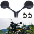 10mm Motorcycle Folding Round Rearview Mirrors P182737