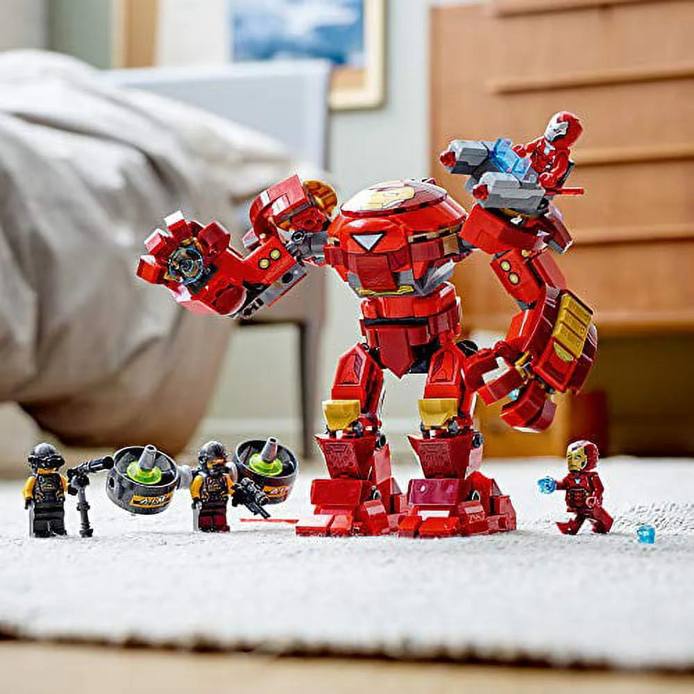 LEGO Marvel Avengers Iron Man Hulkbuster Versus A.I.M. Agent 76164, Interactive Brick-Build Playset with Minifigures (456 Pieces) Q3867