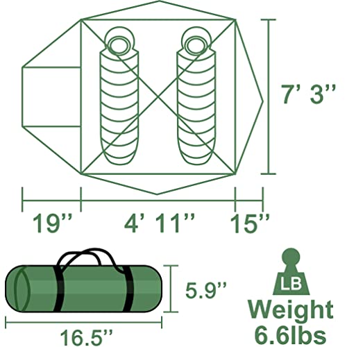 Lightweight 2-Person 4 Season Ultralight Waterproof Backpacking Tent D44127